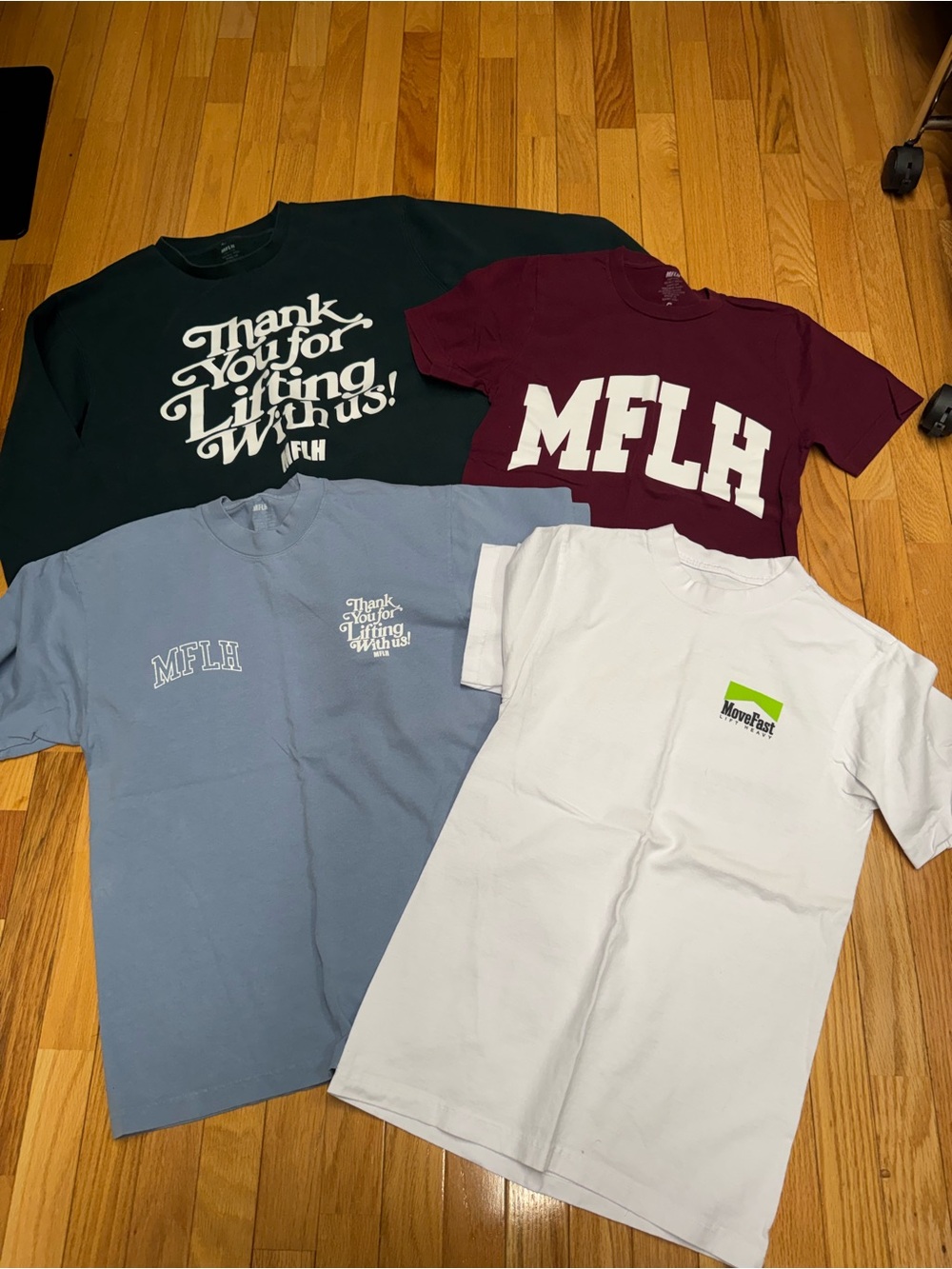 MFLH Move Fast Lift Heavy Bundle 3 shirts 1 sweatshirt
